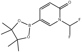 2(1H)-Pyridinone, 1-(difluoromethyl)-5-(4,4,5,5-tetramethyl-1,3,2-dioxaborolan-2-yl)- Struktur