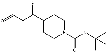 tert-butyl 4-(3-oxopropanoyl)piperidine-1-carboxylate Struktur