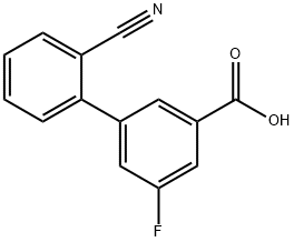 3-(2-Cyanophenyl)-5-fluorobenzoic acid Struktur