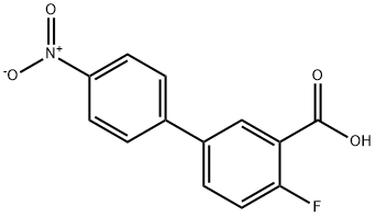 2-Fluoro-5-(4-nitrophenyl)benzoic acid Struktur