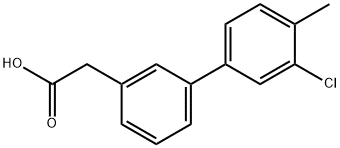 3-(3-Chloro-4-methylphenyl)phenylacetic acid Struktur