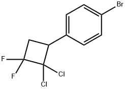 1-Bromo-4-(2,2-dichloro-3,3-difluorocyclobutyl)benzene Struktur