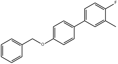 4'-(benzyloxy)-4-fluoro-3-methylbiphenyl Struktur