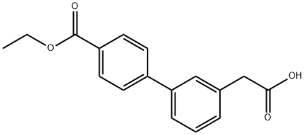 Ethyl 3'-(carboxymethyl)biphenyl-4-carboxylate Struktur