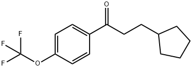 3-Cyclopentyl-1-[4-(trifluoromethoxy)phenyl]propan-1-one Struktur