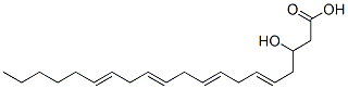 3-hydroxy-5,8,11,14-eicosatetraenoic acid Struktur