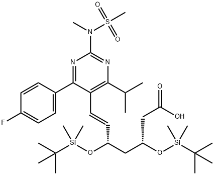 3,5-Di(tert-butyldimethylsilyl) Rosuvastatin Struktur