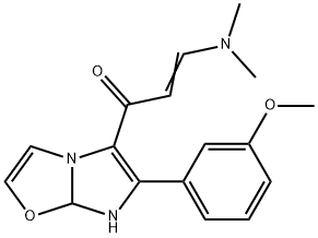 3-(DiMethylaMino)-1-(6-(3-Methoxyphenyl)-7,7a-dihydroiMidazo[2,1-b]oxazol-5-yl)prop-2-en-1-one Struktur