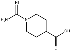 1-(Aminoiminomethyl)-4-piperidinecarboxylic acid Struktur