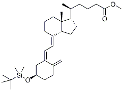 (3β,5Z,7E)-3-(tert-Butyldimethylsiluloxy)-9,10-secochola05,7,10(19)-triene-24-carboxylic Acid Methyl Ester Struktur