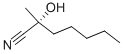 (R)-2-HYDROXY-2-METHYL-HEPTANENITRILE Struktur