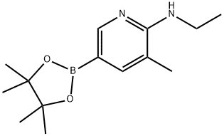 N-ethyl-3-Methyl-5-(4,4,5,5-tetraMethyl-1,3,2-dioxaborolan-2-yl)pyridin-2-aMine Struktur