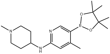 4-Methyl-N-(1-Methylpiperidin-4-yl)-5-(4,4,5,5-tetraMethyl-1,3,2-dioxaborolan-2-yl)pyridin-2-aMine Struktur