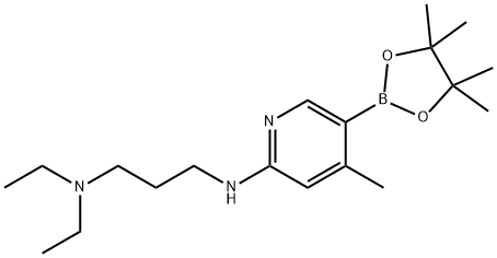 N1,N1-diethyl-N3-(4-Methyl-5-(4,4,5,5-tetraMethyl-1,3,2-dioxaborolan-2-yl)pyridin-2-yl)propane-1,3-diaMine Struktur