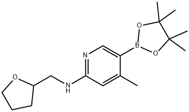 4-Methyl-N-((tetrahydrofuran-2-yl)Methyl)-5-(4,4,5,5-tetraMethyl-1,3,2-dioxaborolan-2-yl)pyridin-2-aMine Struktur