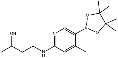 4-(4-Methyl-5-(4,4,5,5-tetraMethyl-1,3,2-dioxaborolan-2-yl)pyridin-2-ylaMino)butan-2-ol Struktur