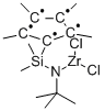 DIMETHYLSILYL (T-BUTYLAMIDO) TETRAMETHYLCYCLOPENTADIENYL ZIRCONIUM DICHLORIDE Struktur