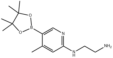 N1-(4-Methyl-5-(4,4,5,5-tetraMethyl-1,3,2-dioxaborolan-2-yl)pyridin-2-yl)ethane-1,2-diaMine Struktur