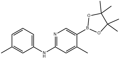 4-Methyl-5-(4,4,5,5-tetraMethyl-1,3,2-dioxaborolan-2-yl)-N-M-tolylpyridin-2-aMine Struktur