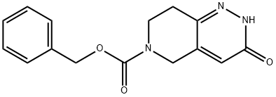 3-Oxo-3,5,7,8-tetrahydro-2H-pyrido[4,3-c]pyridazine-6-carboxylic acid benzyl ester Struktur