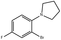 1-(2-BroMo-4-fluorophenyl)pyrrolidine Struktur