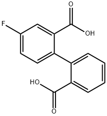 2-(2-Carboxyphenyl)-5-fluorobenzoic acid Struktur