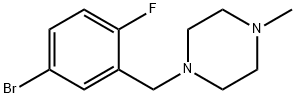 4-BroMo-2-(4-MethylpiperazinoMethyl)-1-fluorobenzene Struktur