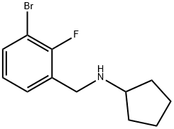 1-BroMo-2-fluoro-3-(cyclopentylaMinoMethyl)benzene Struktur