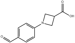 1-(4-ForMylphenyl)azetidine-3-carboxylic acid Struktur