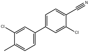 2-Chloro-4-(3-chloro-4-Methylphenyl)benzonitrile Struktur