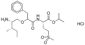 (2S)-[(2'S)-Amino-(3'S)-methyl-1-pentyloxy]-3-phenylpropionyl-methionine Sulfone, Isopropyl Ester, Hydrochloride Struktur