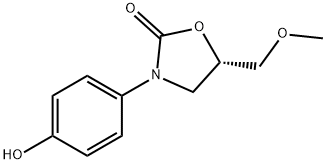 (S)-3-(4-Hydroxyphenyl)-5-(methoxymethyl)-2-oxazolidinone Struktur