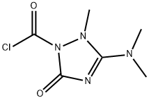 1H-1,2,4-Triazole-1-carbonyl chloride, 3-(dimethylamino)-2,5-dihydro-2-methyl-5-oxo- (9CI) Struktur