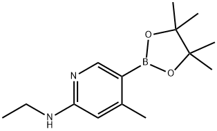 N-ethyl-4-Methyl-5-(4,4,5,5-tetraMethyl-1,3,2-dioxaborolan-2-yl)pyridin-2-aMine Struktur