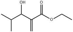 ethyl 3-hydroxy-4-methyl-2-methylidenepentanoate Struktur