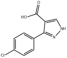 3-(4-CHLOROPHENYL)-1H-PYRAZOLE-4-CARBOXYLIC ACID Struktur