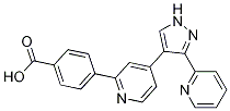 Benzoic acid, 4-[4-[3-(2-pyridinyl)-1H-pyrazol-4-yl]-2-pyridinyl]- Struktur