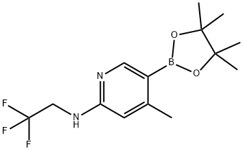 4-Methyl-5-(4,4,5,5-tetraMethyl-1,3,2-dioxaborolan-2-yl)-N-(2,2,2-trifluoroethyl)pyridin-2-aMine Struktur