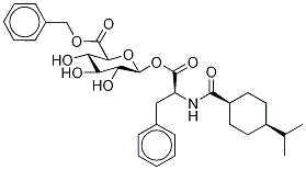 ent-Nateglinide Acyl-β-D-glucuronide Benzyl Ester Struktur