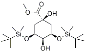 (1α,3R,4α,5R)-3,5-Bis[[(1,1-diMethylethyl)diMethylsilyl]oxy]-1,4-dihydroxy-cyclohexanecarboxylic Acid Methyl Ester Struktur