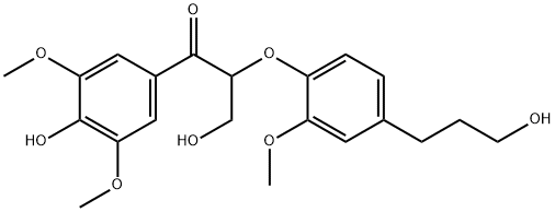 3-(4-Hydroxy-3,5-dimethoxyphenyl)-2-[[4-(3-hydroxypropyl)-2-methoxyphenyl]oxy]-1-hydroxypropan-3-one Struktur