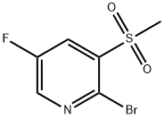 2-broMo-5-fluoro-3-(Methylsulfonyl)pyridine Struktur