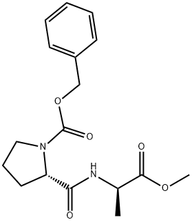 N-benzyloxycarbonyl-prolyl-alanine methyl ester Struktur