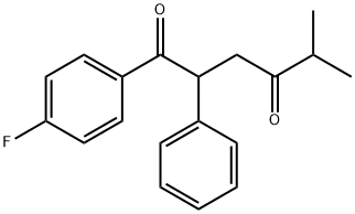 1-(4-Fluorophenyl)-5-methyl-2-phenylhexane-1,4-dione Struktur