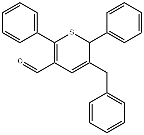 3-BENZYL-2,6-DIPHENYL-2H-THIOPYRAN-5-CARBALDEHYDE Struktur