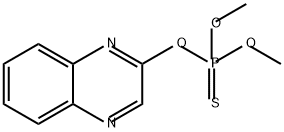 Thiophosphoric acid O,O-dimethyl O-(2-quinoxalinyl) ester Struktur