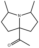 Ethanone, 1-(tetrahydro-3,5-dimethyl-1H-pyrrolizin-7a(5H)-yl)- (9CI) Struktur