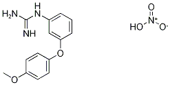 1-(3-(4-Methoxyphenoxy)phenyl)guanidine nitrate Struktur