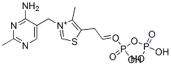 3-[(4-Amino-2-methyl-5-pyrimidinyl)methyl]-4-methyl-5-[4,6,6-trihydroxy-4,6-dioxo-3,5-dioxa-4,6-diphospha(V)hexan-1-yl]thiazol-3-ium Struktur