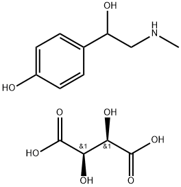 (beta-,4-dihydroxyphenethyl)methylammonium hydrogen [R-(R*,R*)]-tartrate  Struktur